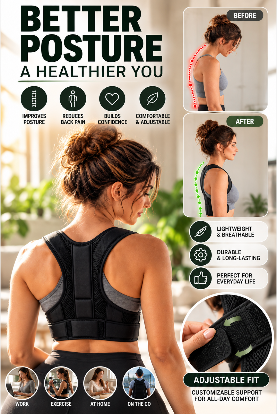 Posture Correction Belt For Adults Posture Corrector For Sitting